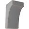 Ekena Millwork 5 1/4"W x 6"D x 10"H Clarksville Wood Vintage Decor Bracket, Pebble Grey BKTWD05X06X10CVPG - alternate 1